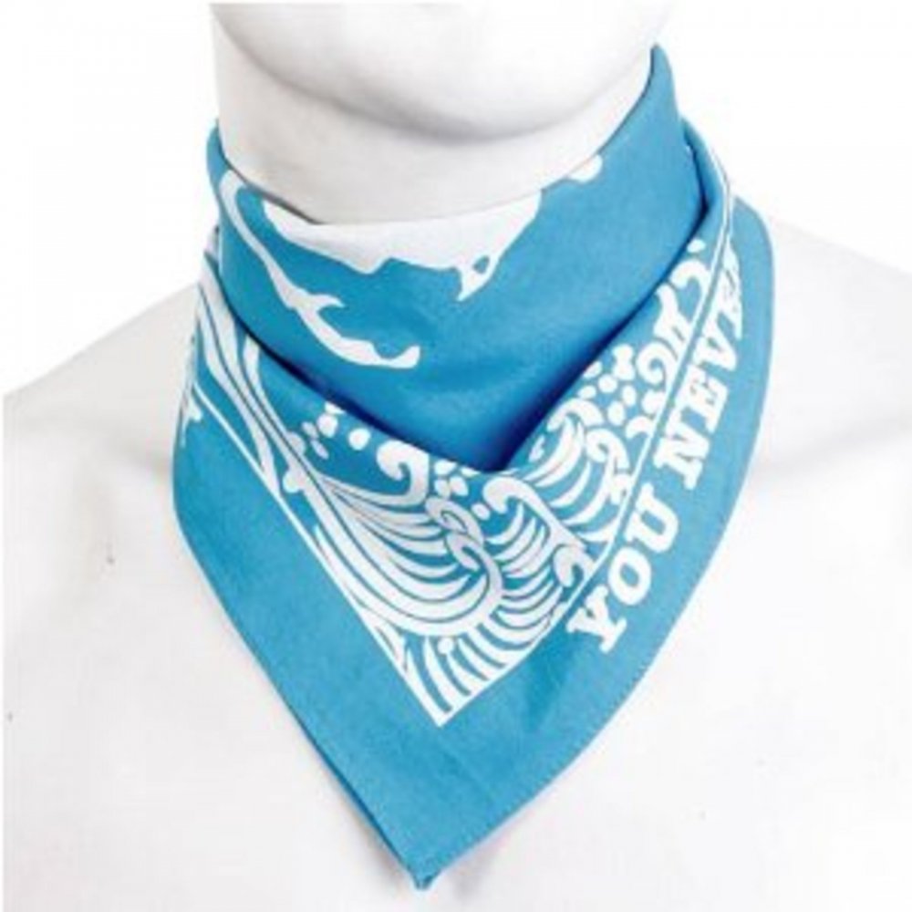 100% Cotton Mens printed sky blue bandana