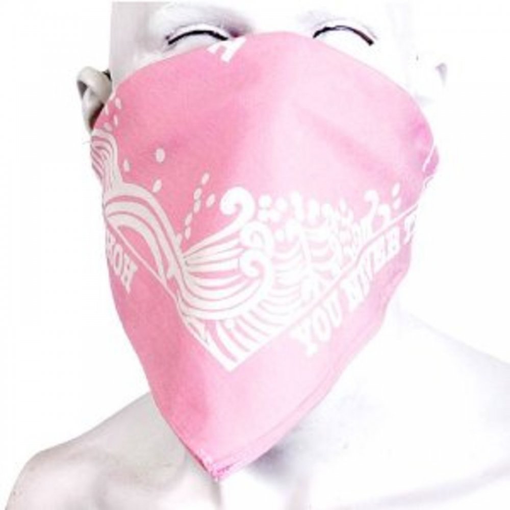 100% cotton mens printed pink bandana