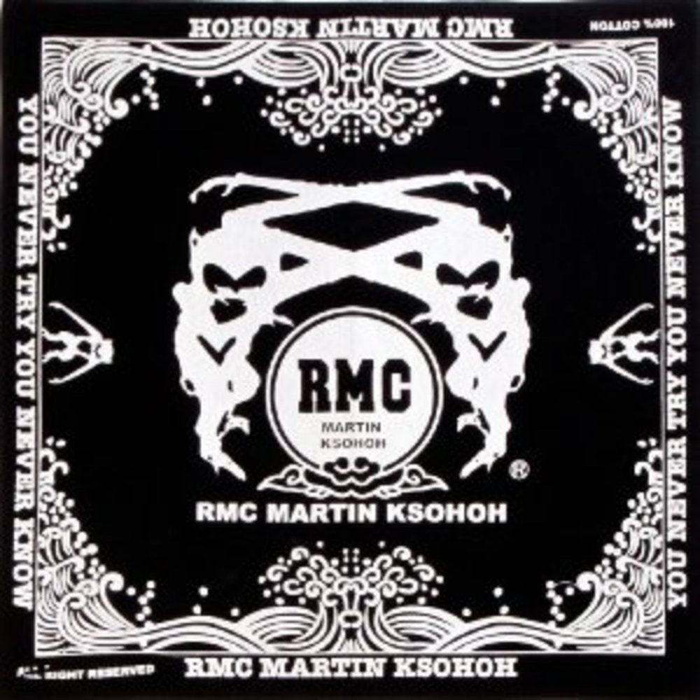 100% cotton mens printed black bandana