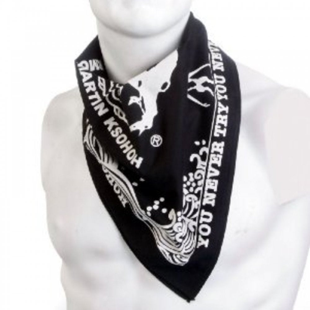100% cotton mens printed black bandana