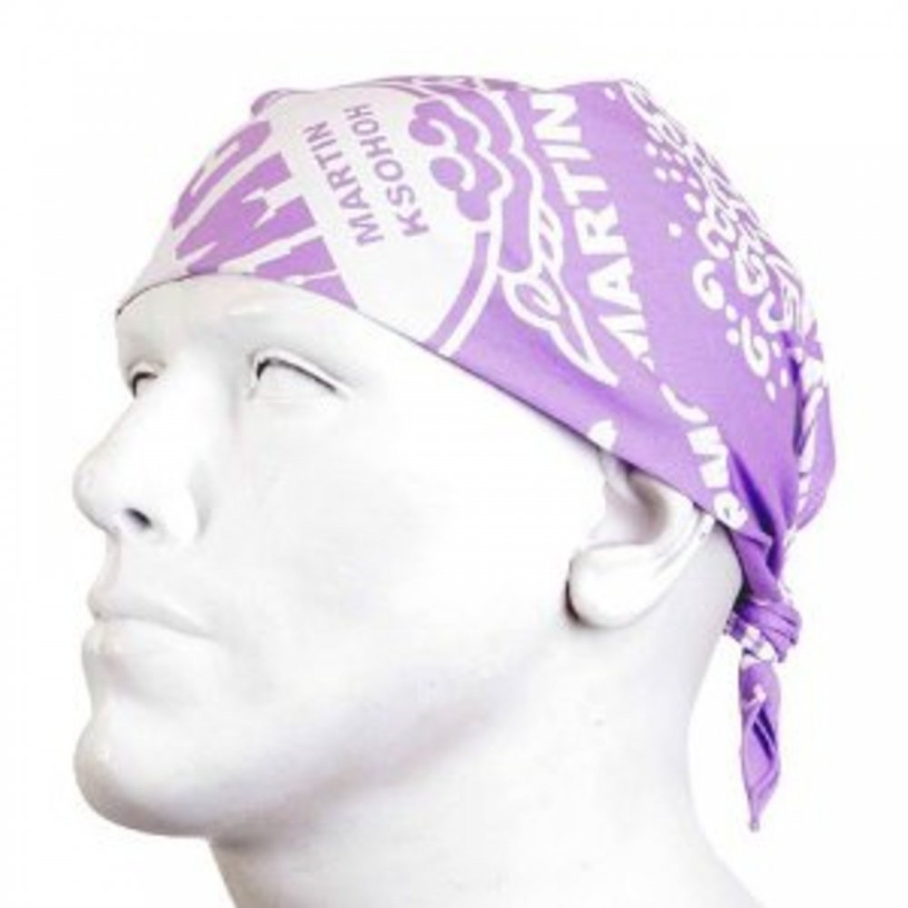 100% cotton mens printed light purple bandana