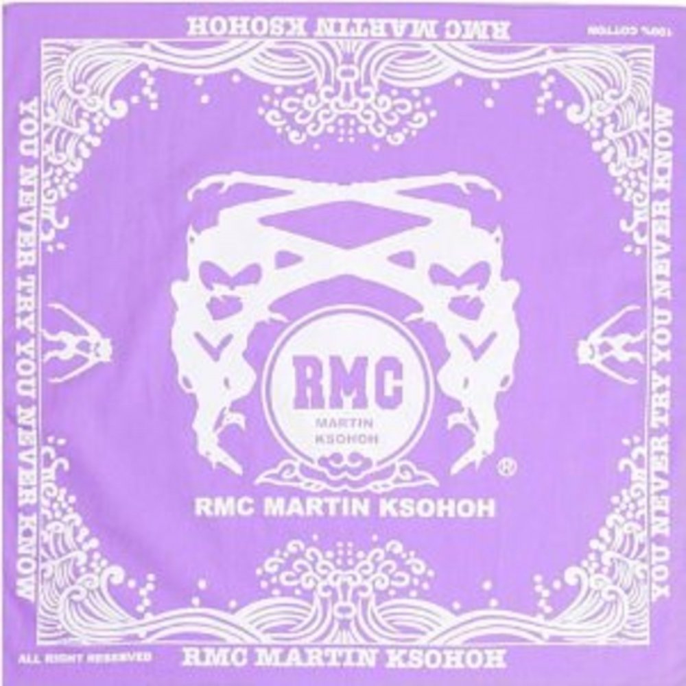 100% cotton mens printed light purple bandana
