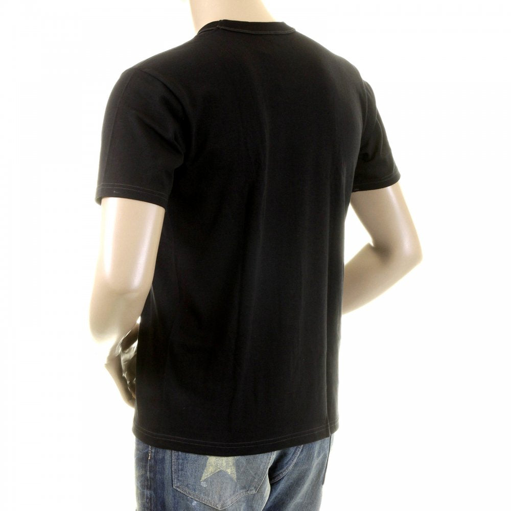 Black Cotton Crew Neck Short Sleeve Sexy Fit Tubular One Piece Body T-Shirt WV73544 CANE2828
