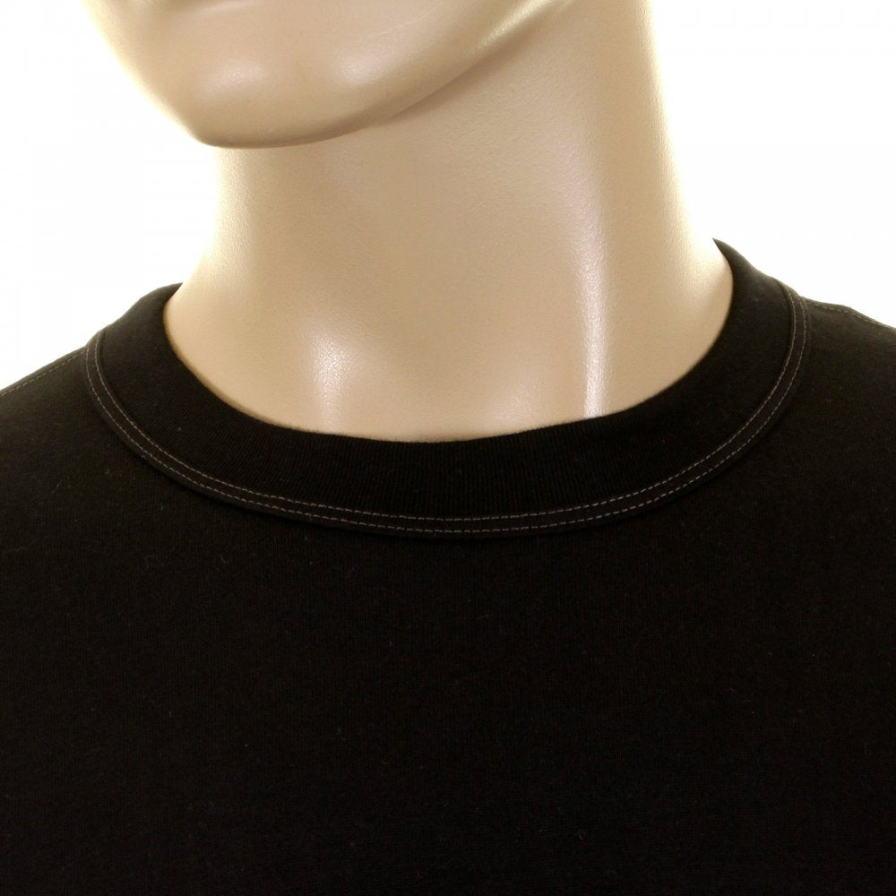 Black Cotton Crew Neck Short Sleeve Sexy Fit Tubular One Piece Body T-Shirt WV73544 CANE2828