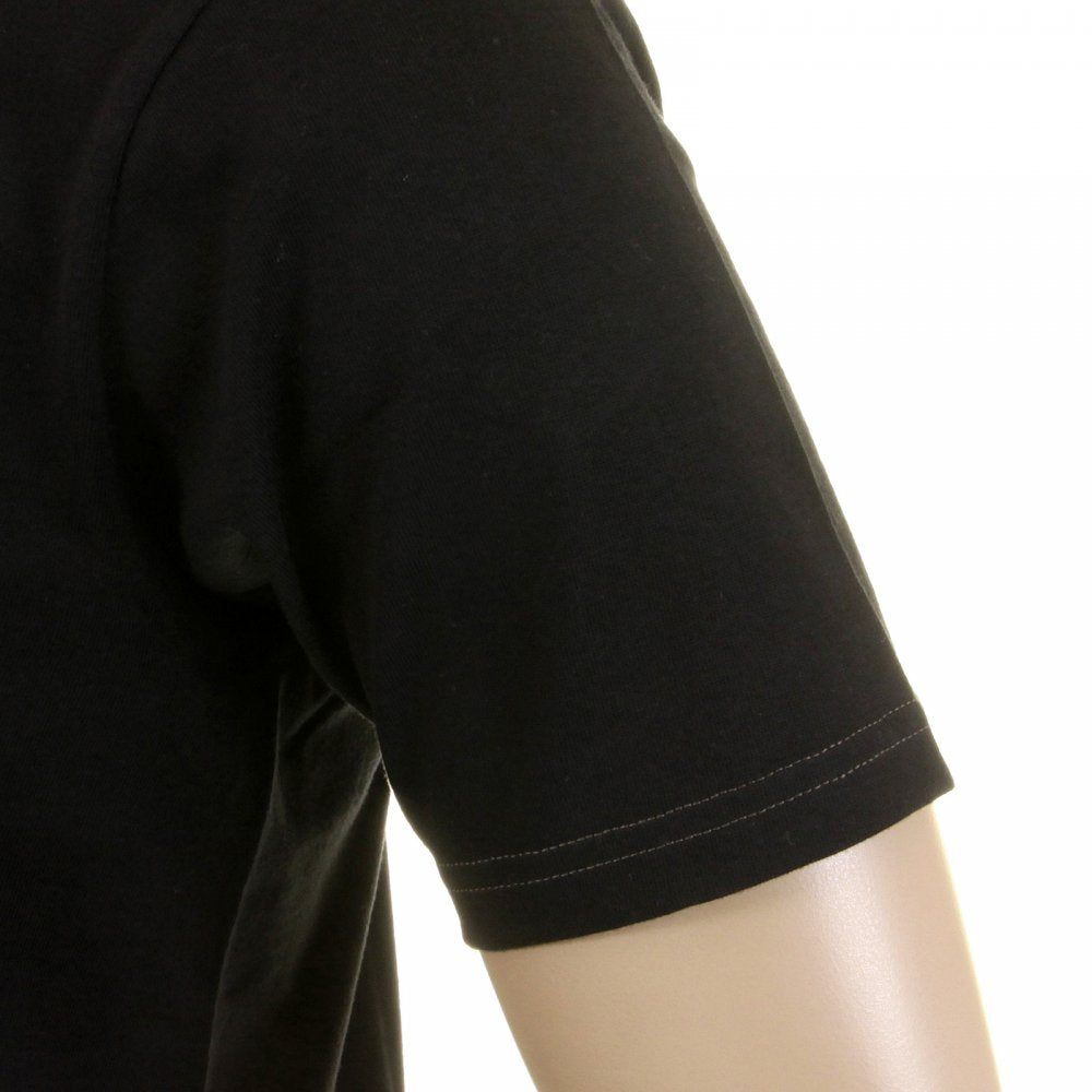 Black Cotton Crew Neck Short Sleeve Sexy Fit Tubular One Piece Body T-Shirt WV73544 CANE2828