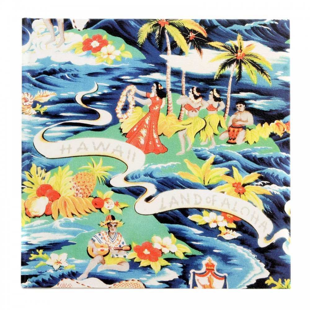 Hardback Aloha Project Book with Cover Bound in Printed Land of Aloha Kabe Crepe Paper SS01880
