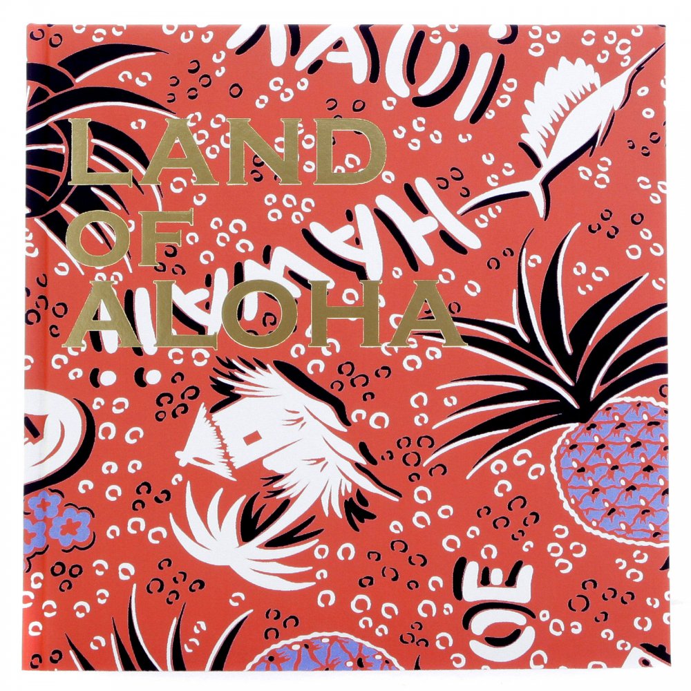 Limited Edition Hardback Aloha Project Image Book with Cover Bound in Orange Rayon Hawaiian Shirt Fabric SS01881
