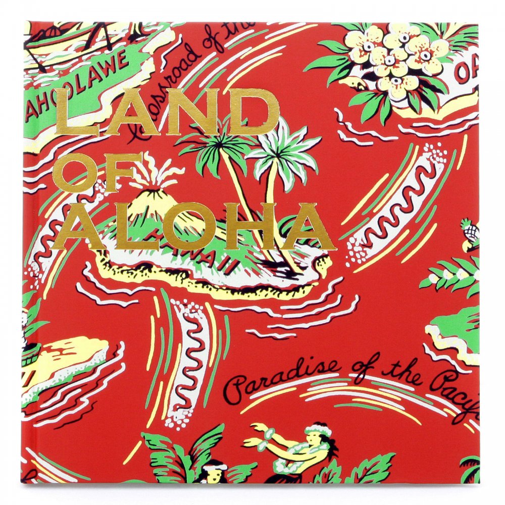 Limited Edition Hardback Aloha Project Image Book with Cover Bound in Red F/Rayon Hawaiian Shirt Fabric SS01881