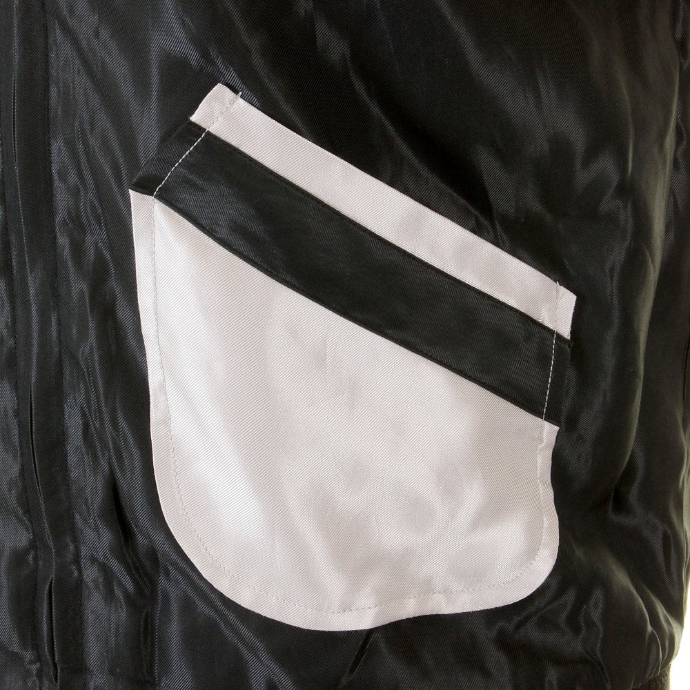Black Body Ivory Sleeves Regular Fit Fully Reversible Suka Jacket with Hand Embroidered Tiger and Dragon TT12420