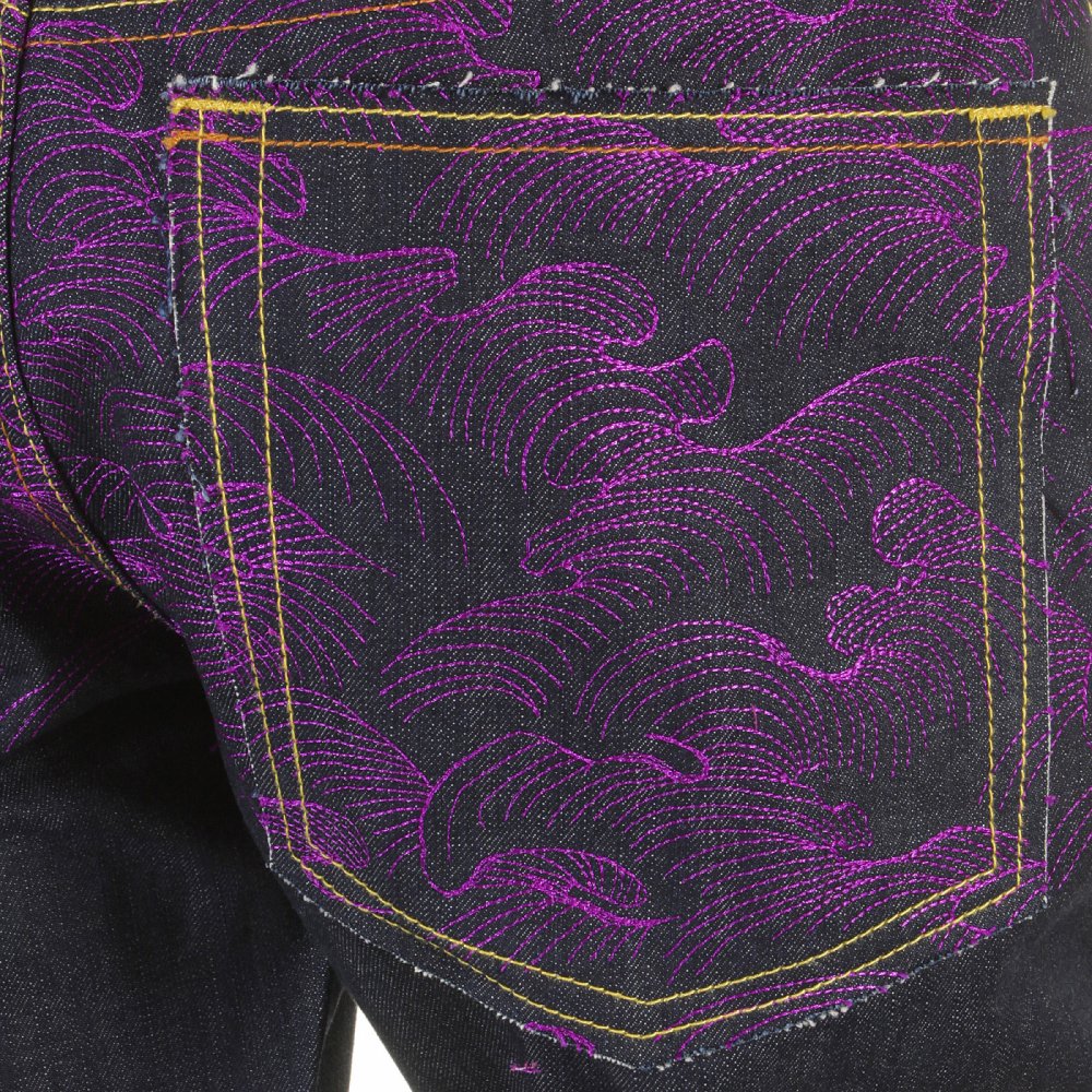 Violet Vintage Cut Design Dark Indigo Raw Denim Jeans