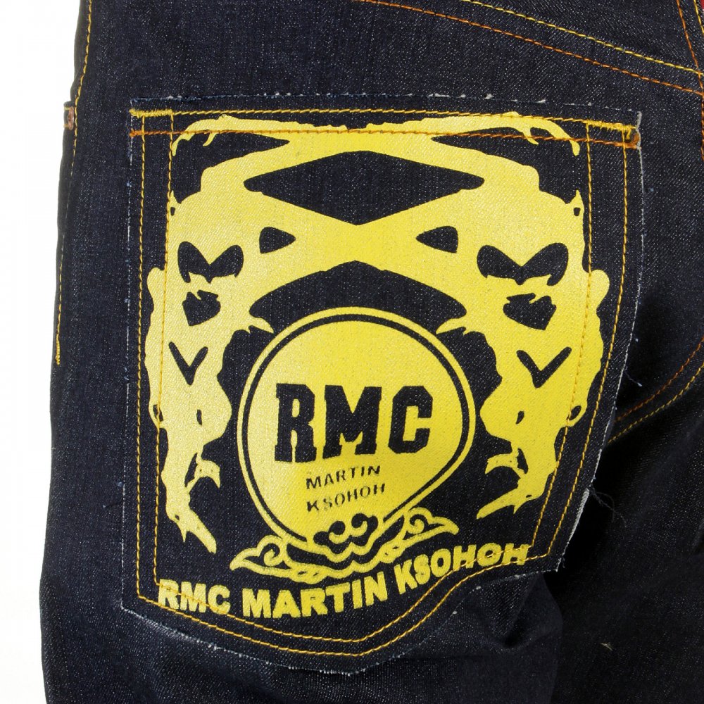 Tsunami Wave with Yellow Painted Logo Slimmer Cut Jeans