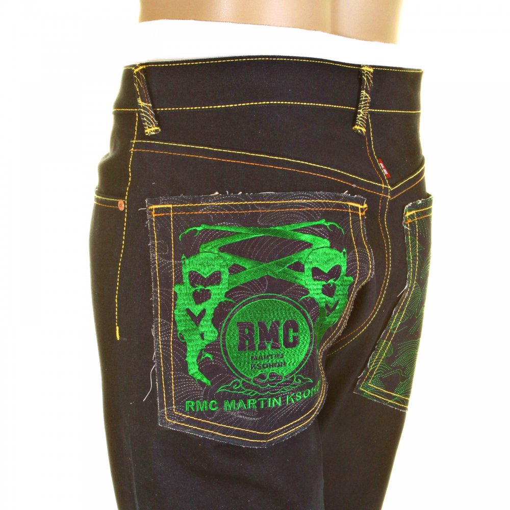 Slimmer Cut Super Exclusive Design Dark Indigo Raw Denim Jean