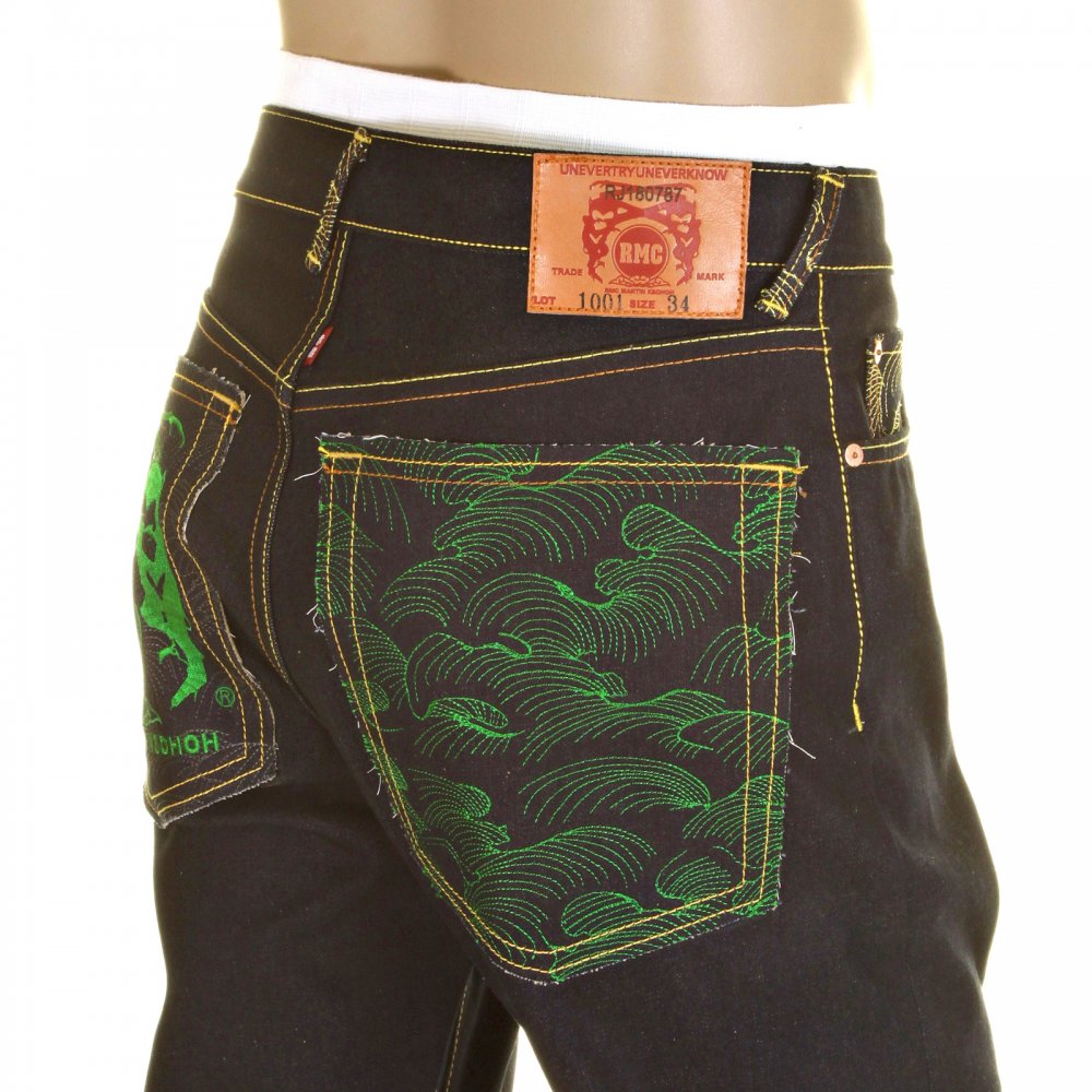 Slimmer Cut Super Exclusive Design Dark Indigo Raw Denim Jean