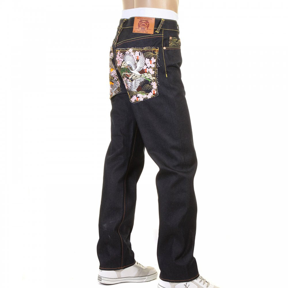 Genuine Super Exclusive Japanese Garden Slimmer Cut Dark Indigo Denim Jeans