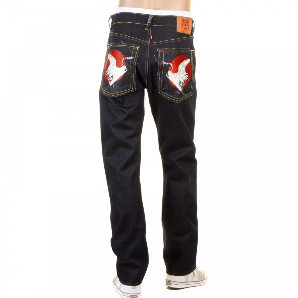 Slimmer Cut Mens Selvedge Raw Denim Dark Indigo Raw Denim