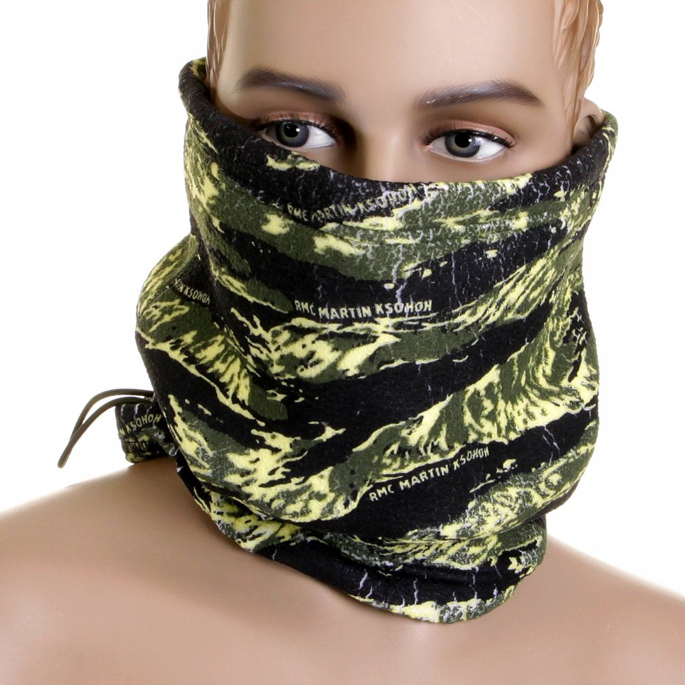 Tiger Camo Neck Warmer Snood in Green