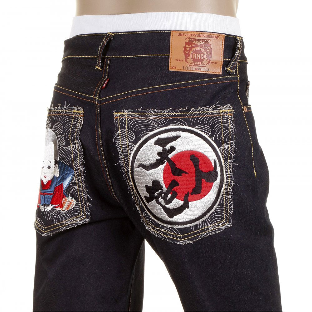 Super Exclusive Design Dark Indigo 1001 Raw Denim Jeans