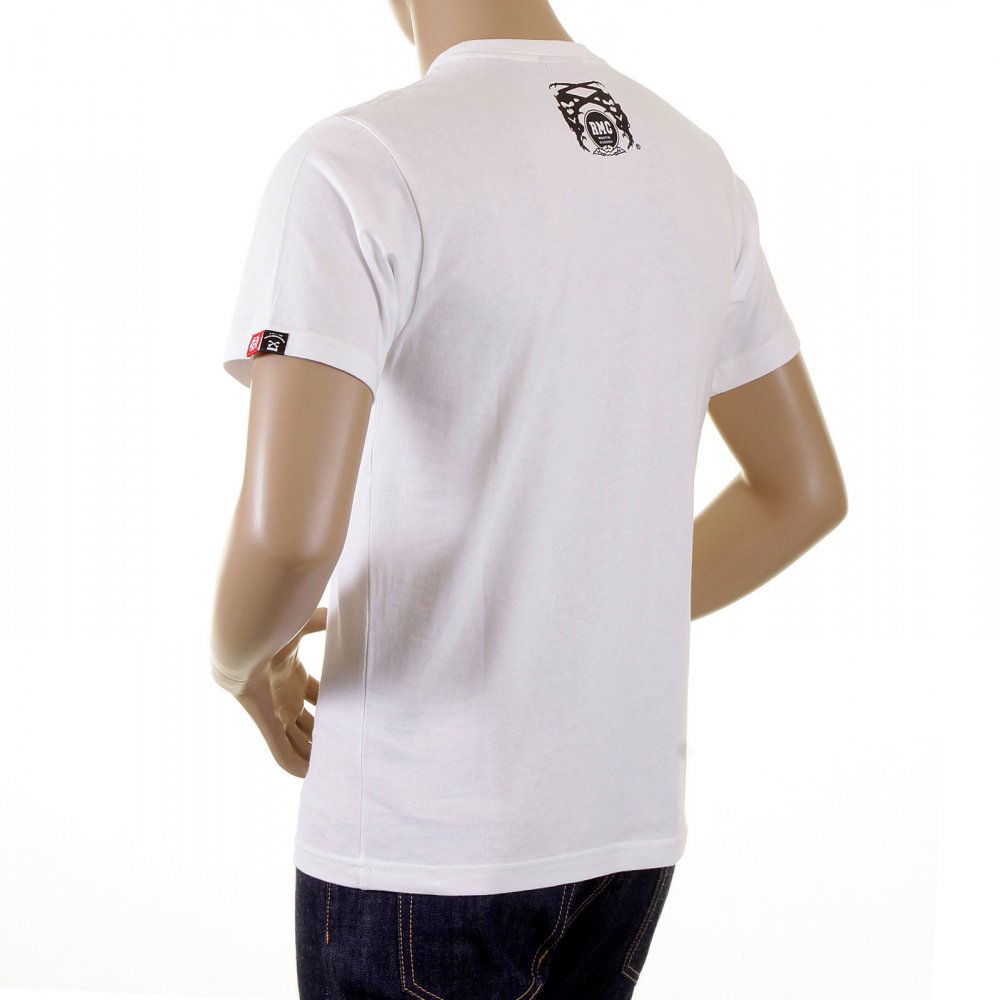 White Poker Playing Card Crew Neck Regular Fit Short Sleeve T-Shirts for Men