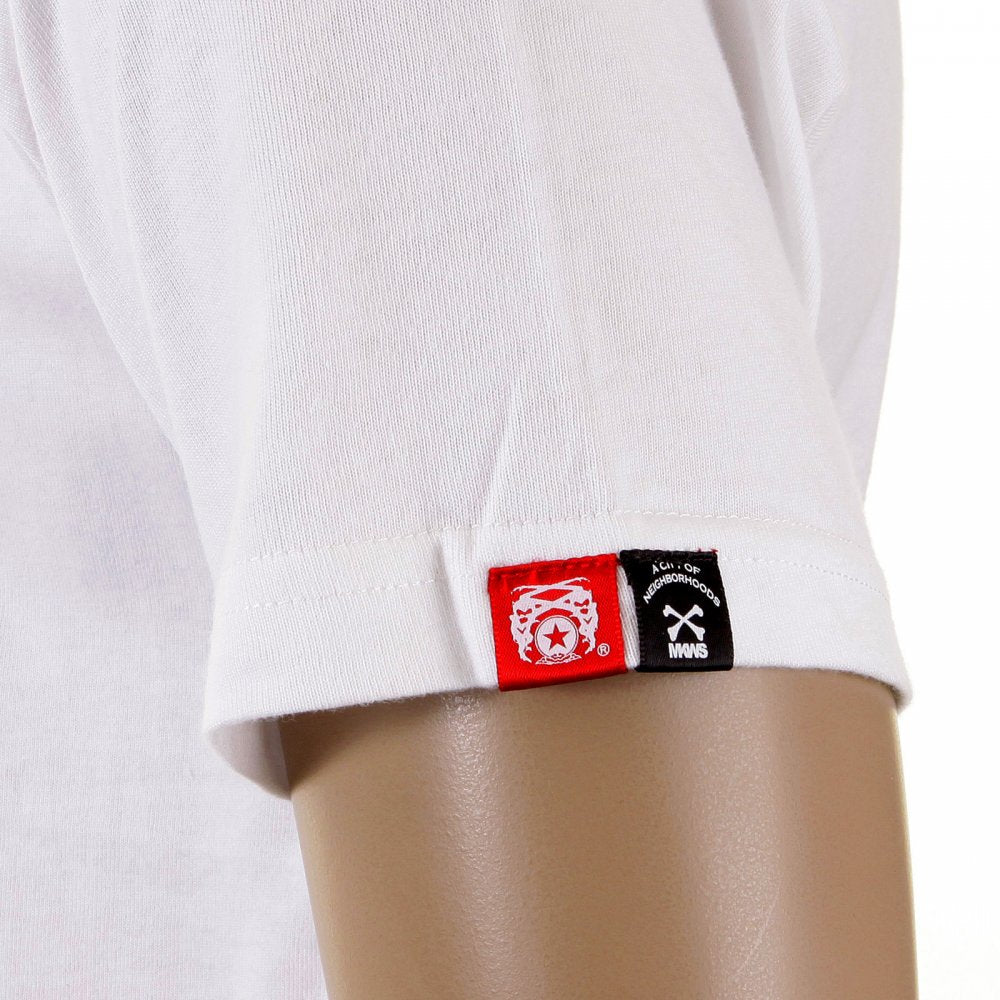 White Poker Playing Card Crew Neck Regular Fit Short Sleeve T-Shirts for Men