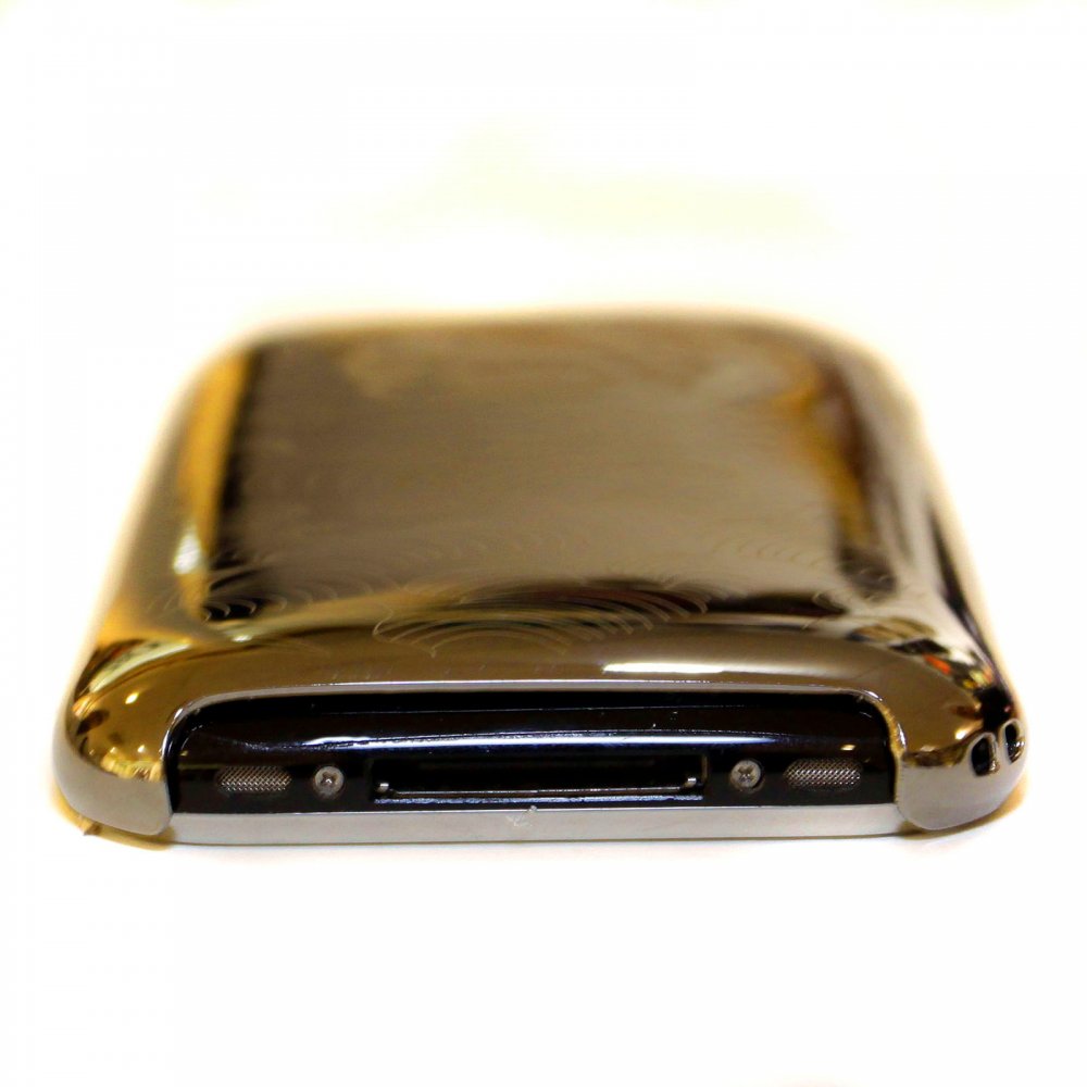 Gold Covered Aluminium IPHONE 3 Case with Slider