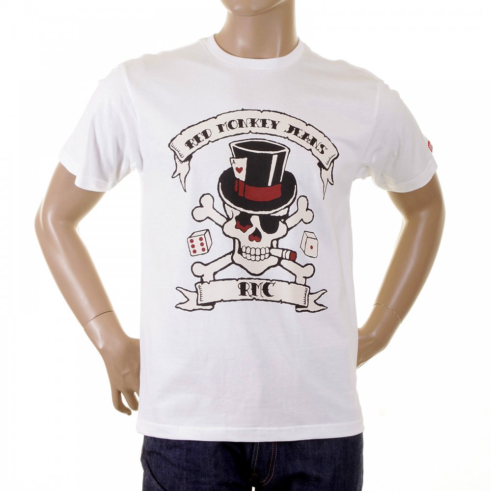 White Crew Neck Regular Fit Short Sleeve T-shirt for Men