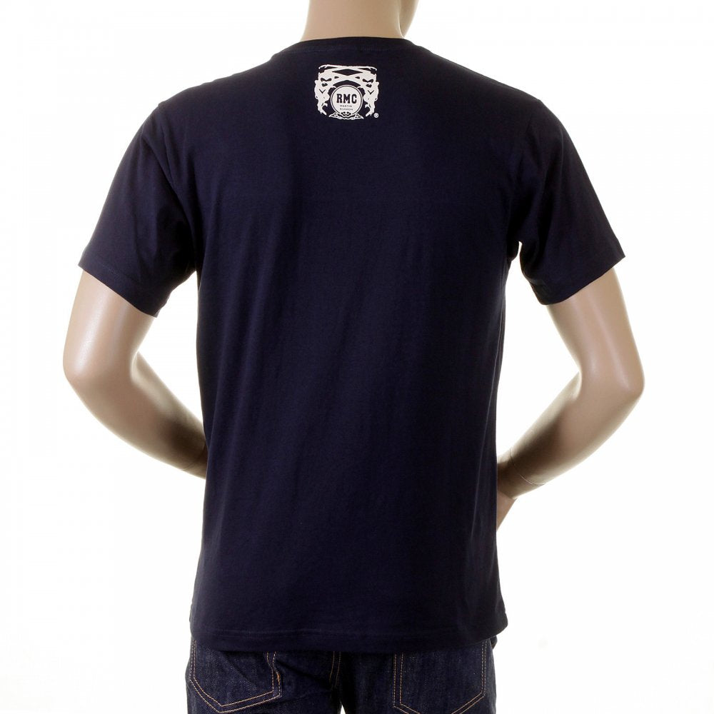 Navy Crew Neck Short Sleeve Regular Fit T-shirt for Men