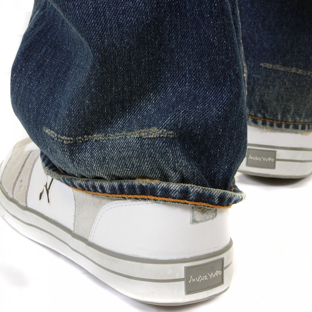 Washed Vintage Selvedge Indigo Denim Jeans for Men