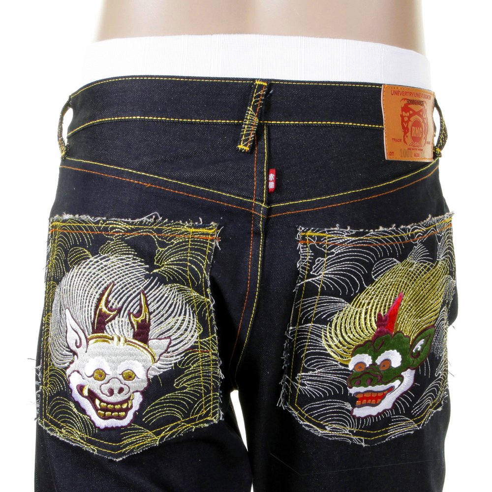 100% Cotton Slim Cut Dark Indigo Raw Denim Jeans