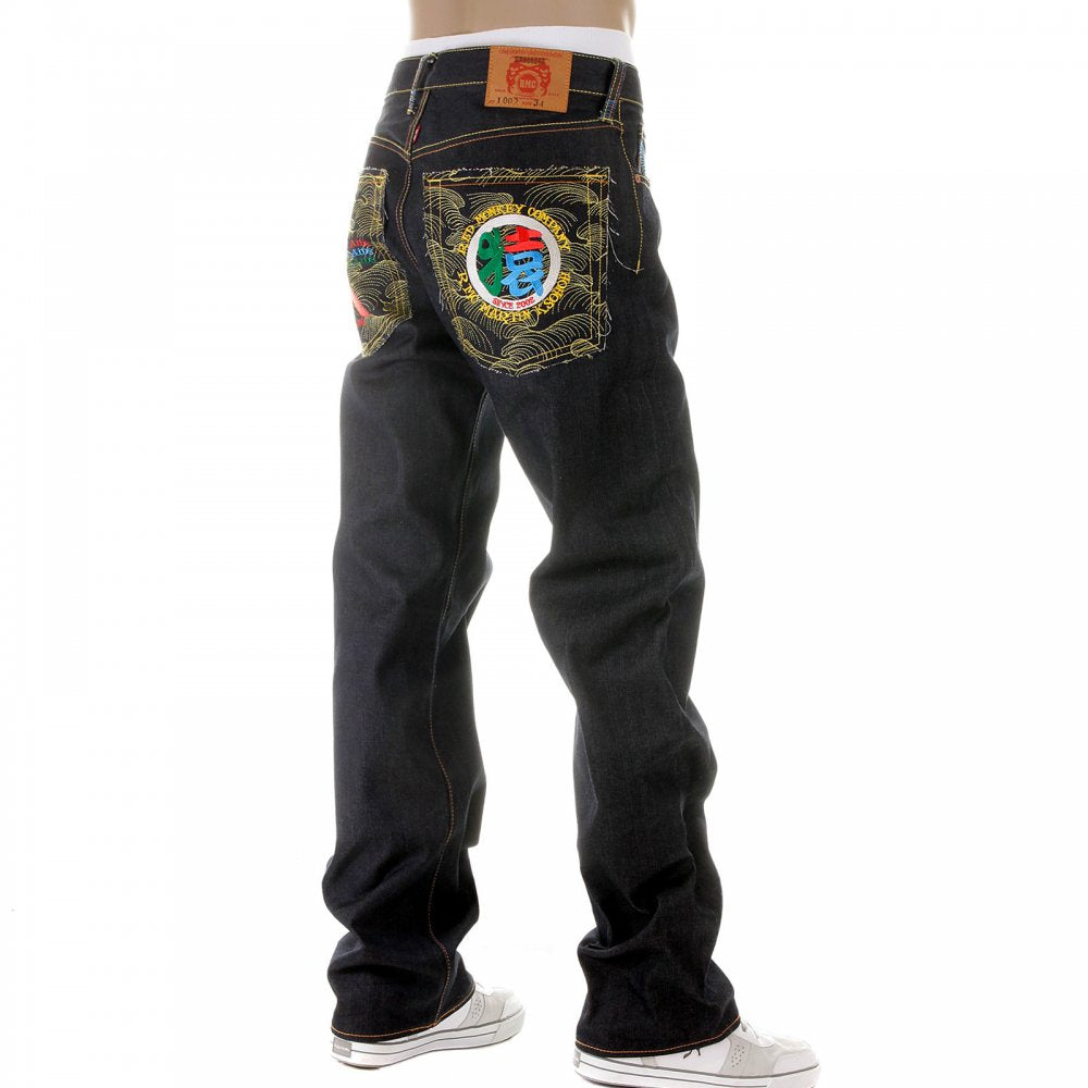 Dark Indigo Raw Denim Jeans with Super Exclusive Design