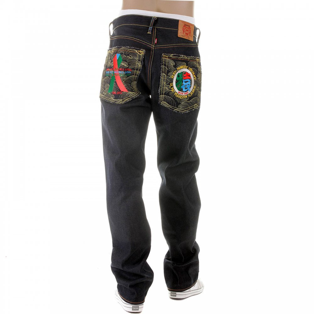 Dark Indigo Raw Denim Jeans with Super Exclusive Design