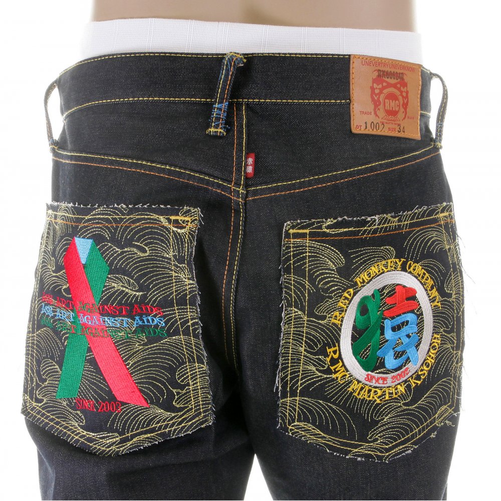 Dark Indigo Raw Denim Jeans with Super Exclusive Design