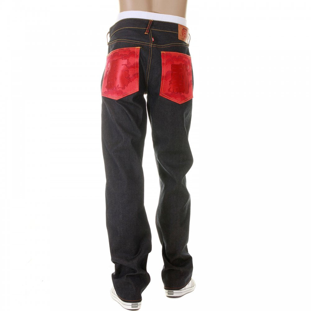 Super Exclusive Design Vintage Cut Dark Indigo Raw Denim Jeans
