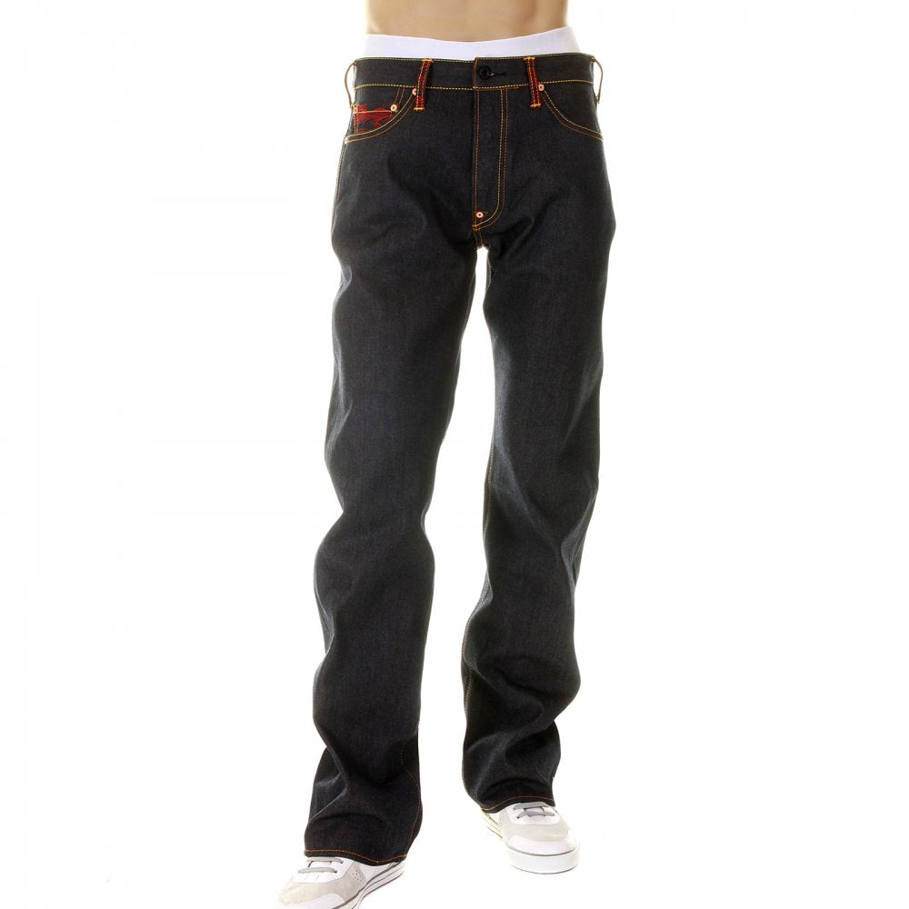 Super Exclusive Design Vintage Cut Dark Indigo Raw Denim Jeans