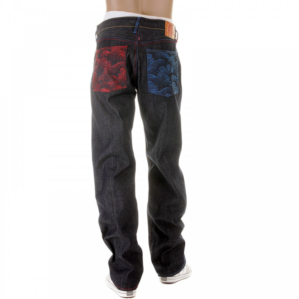 Vintage Cut Dark Indigo Selvedge Raw Denim Mens Jeans