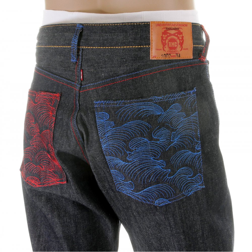 Vintage Cut Dark Indigo Selvedge Raw Denim Mens Jeans
