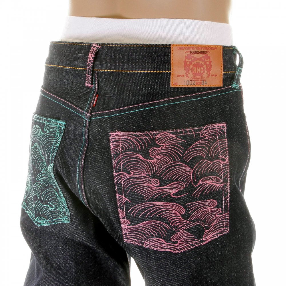 Mens Selvedge Vintage Cut Dark Indigo Raw Denim Jeans