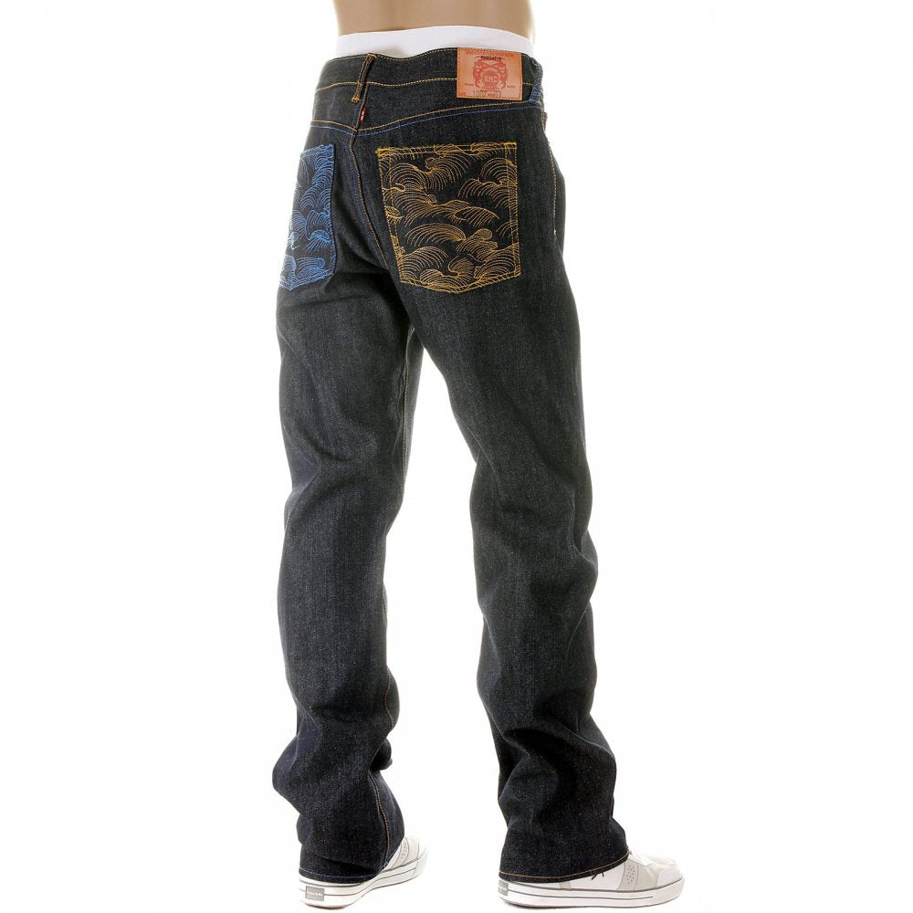 Vintage Cut House Selvedge Dark Indigo Raw Denim Jeans for Men