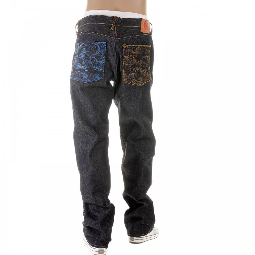 Vintage Cut House Selvedge Dark Indigo Raw Denim Jeans for Men