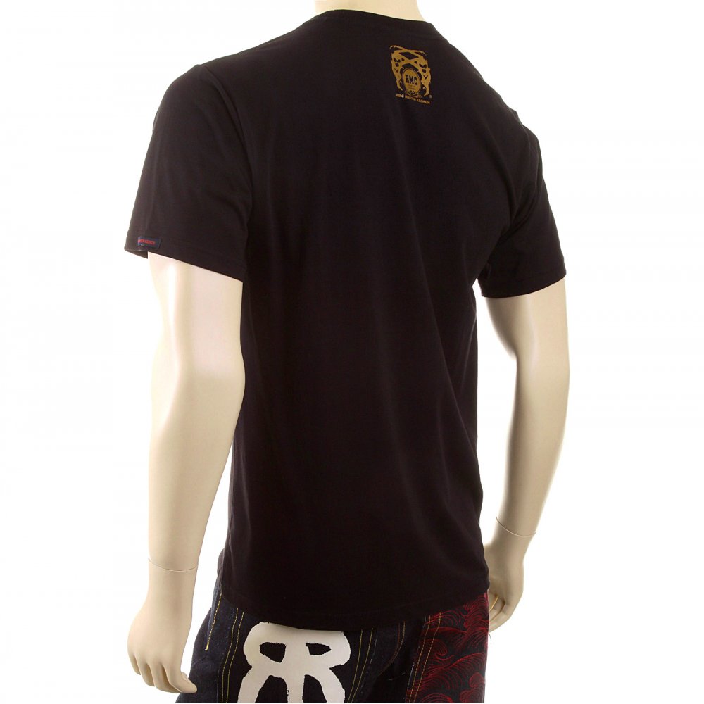 Mens Crew Neck Regular Fit Short Sleeve T-shirt in Black