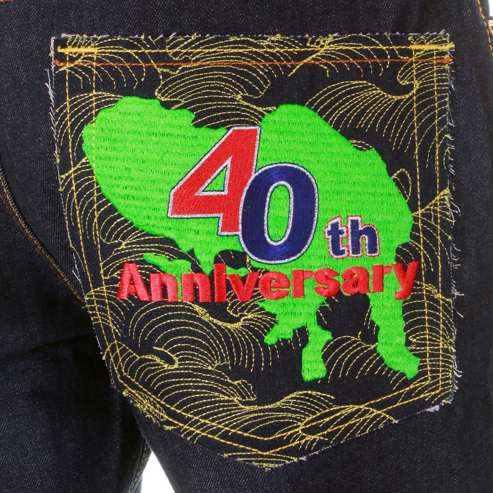 Super Exclusive Embroidered Design Vintage Cut Dark Indigo Raw Denim Jeans