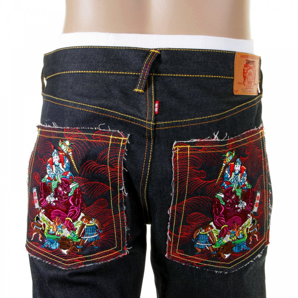 Vintage Cut Dark Indigo Selvedge Raw Denim Jeans for Men