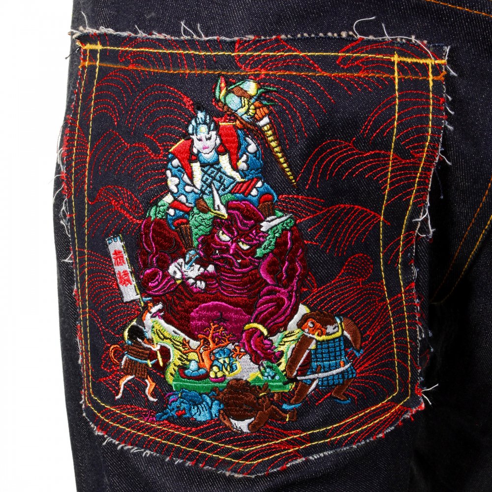 Vintage Cut Dark Indigo Selvedge Raw Denim Jeans for Men