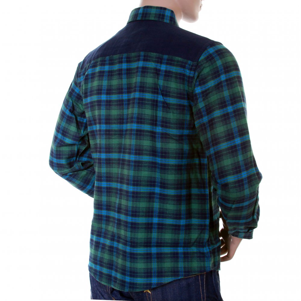 Caribbean Leek Checked Cotton Long Sleeve Regular Fit Shirt