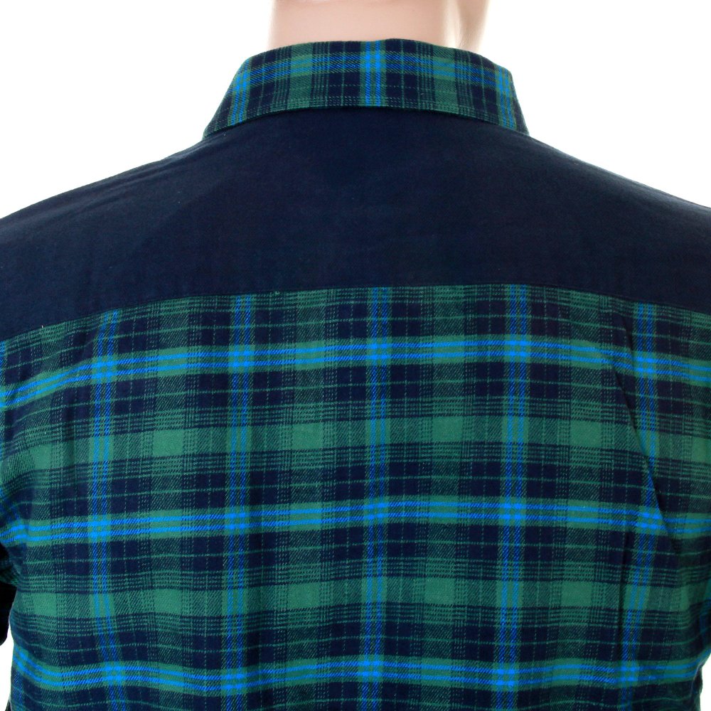 Caribbean Leek Checked Cotton Long Sleeve Regular Fit Shirt