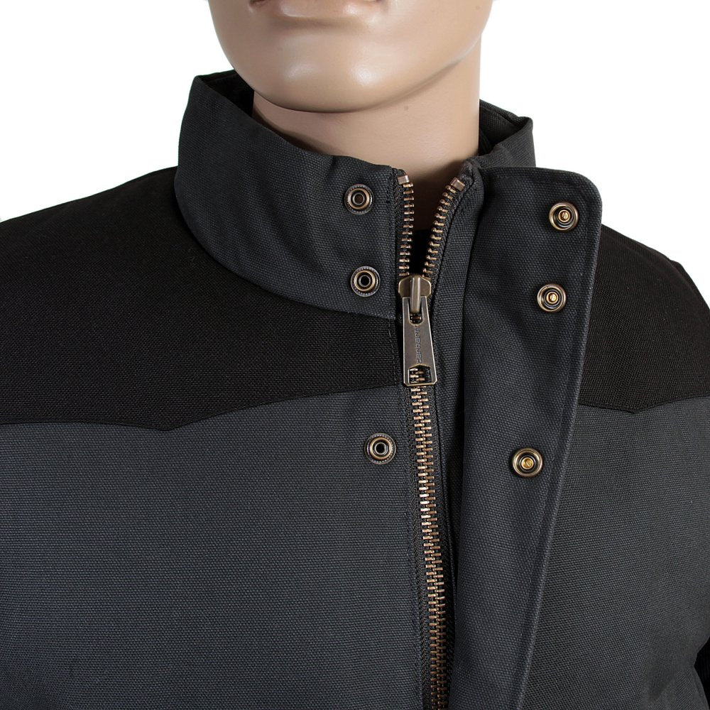 Asphalt Grey with Black Rigid Zip Front Douglas Regular Fit Padded Gilet