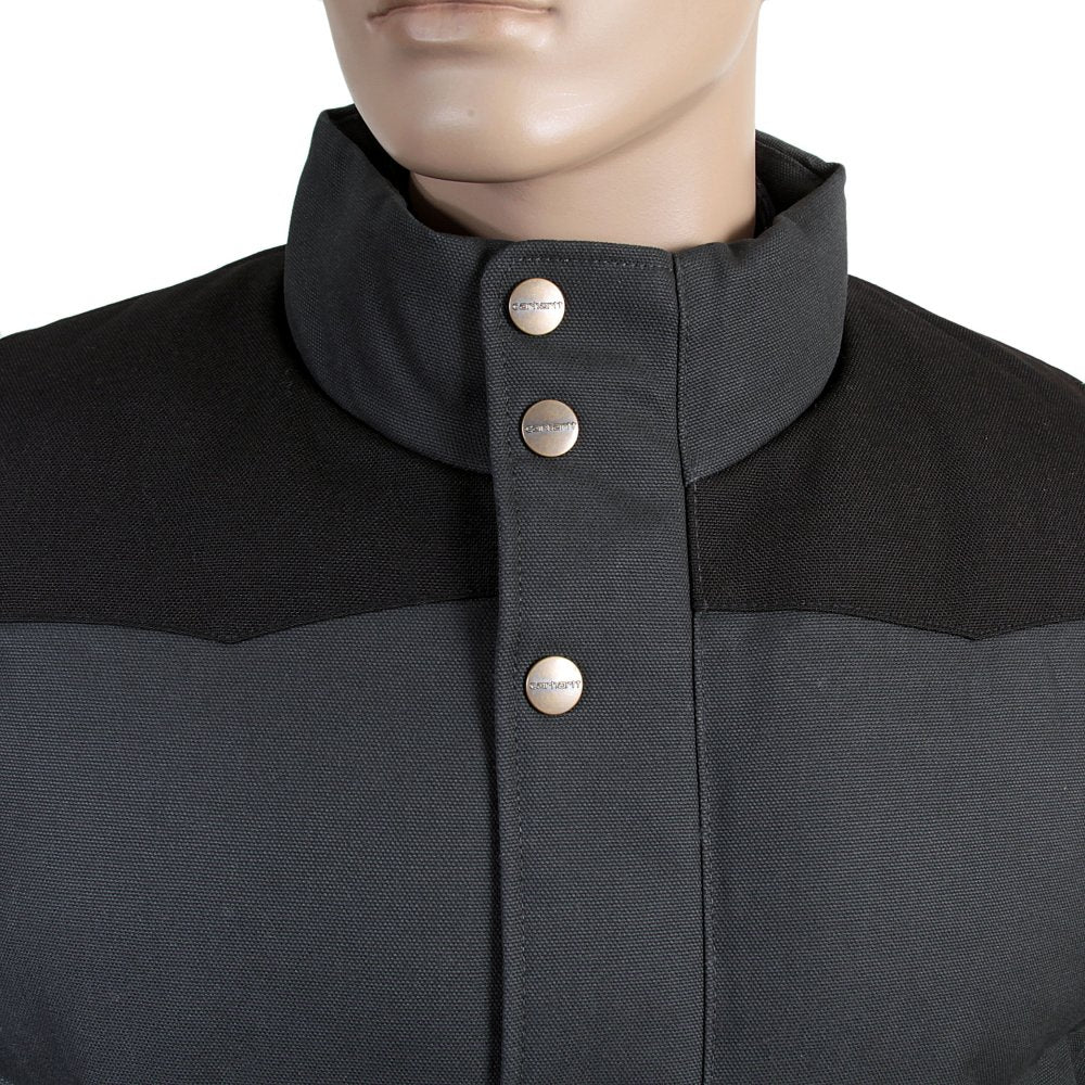 Asphalt Grey with Black Rigid Zip Front Douglas Regular Fit Padded Gilet