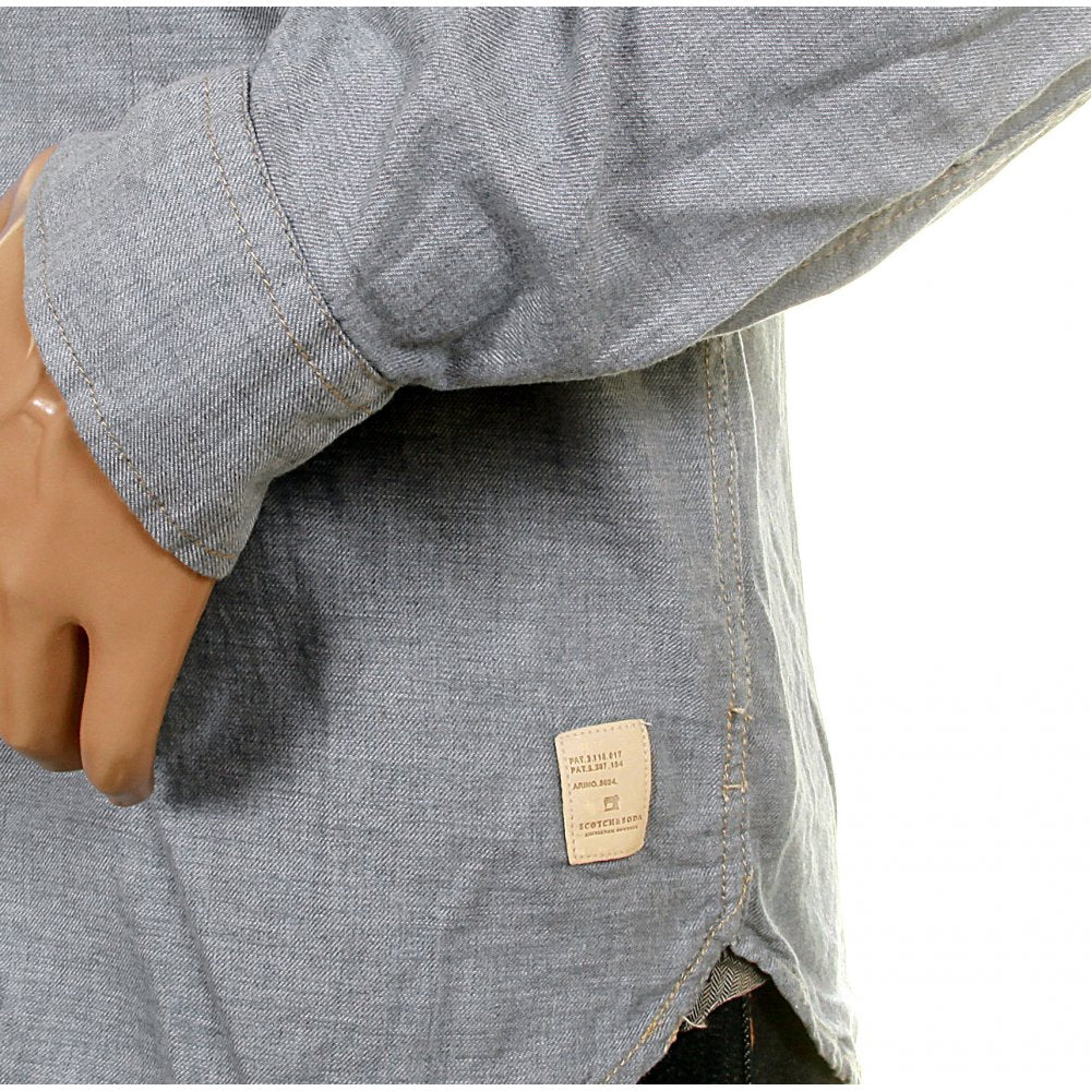 Blue Soft Cotton Long Sleeve Regular Fit Button Down Soft Collar Shirt