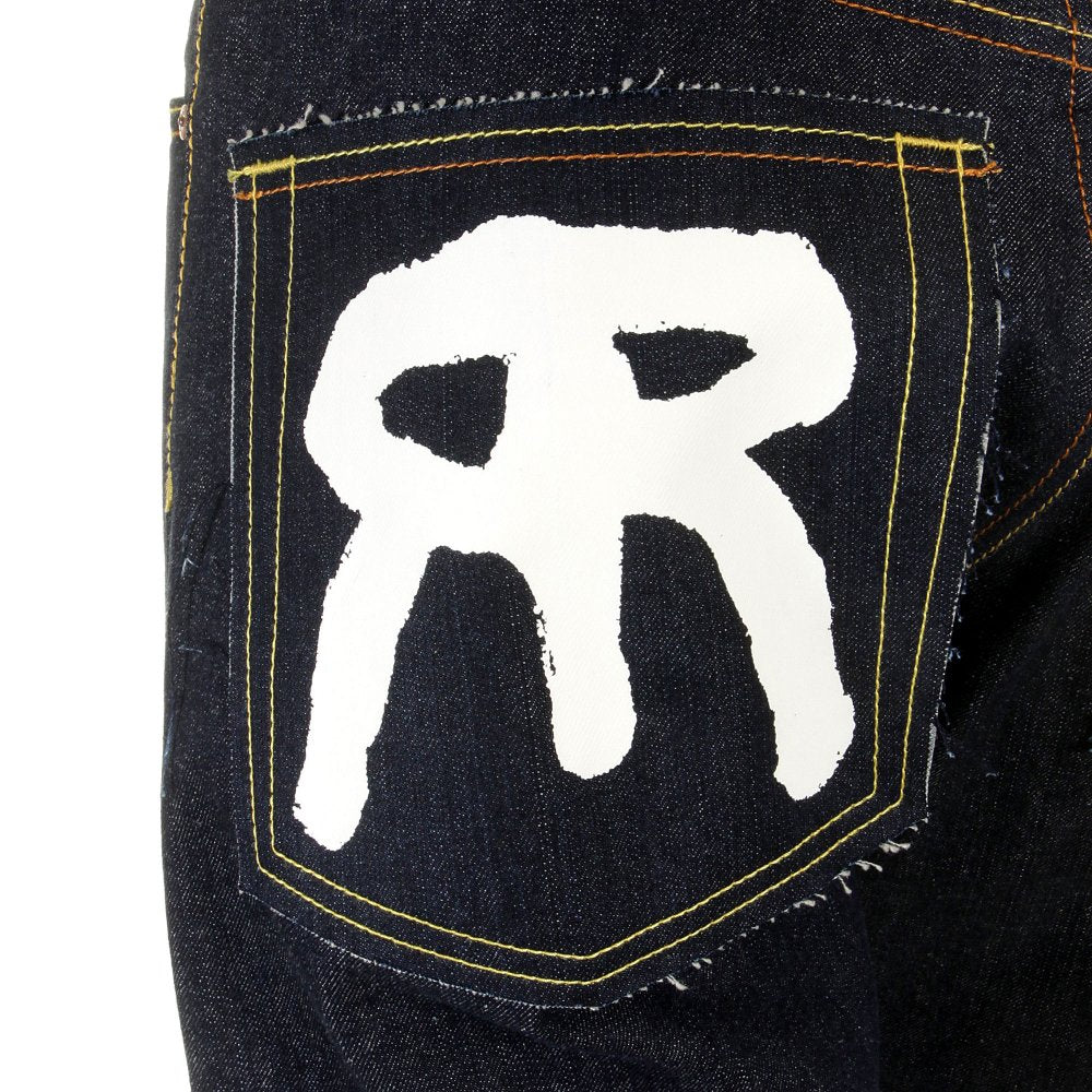 Rock N Roll Tsunami Wave Mens Slim Fit Dark Indigo Raw Denim Jeans