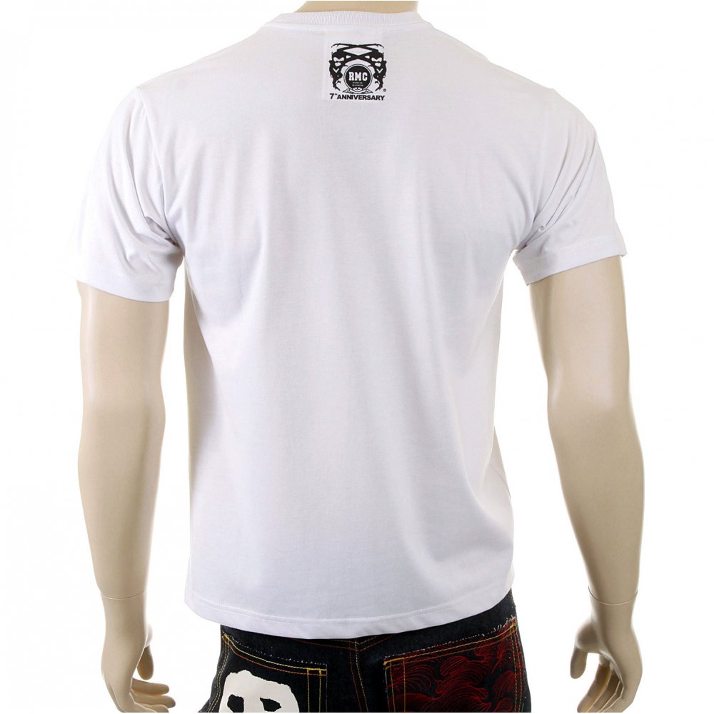 Mens White Cyber Monkey Crew Neck Regular Fit T-shirt