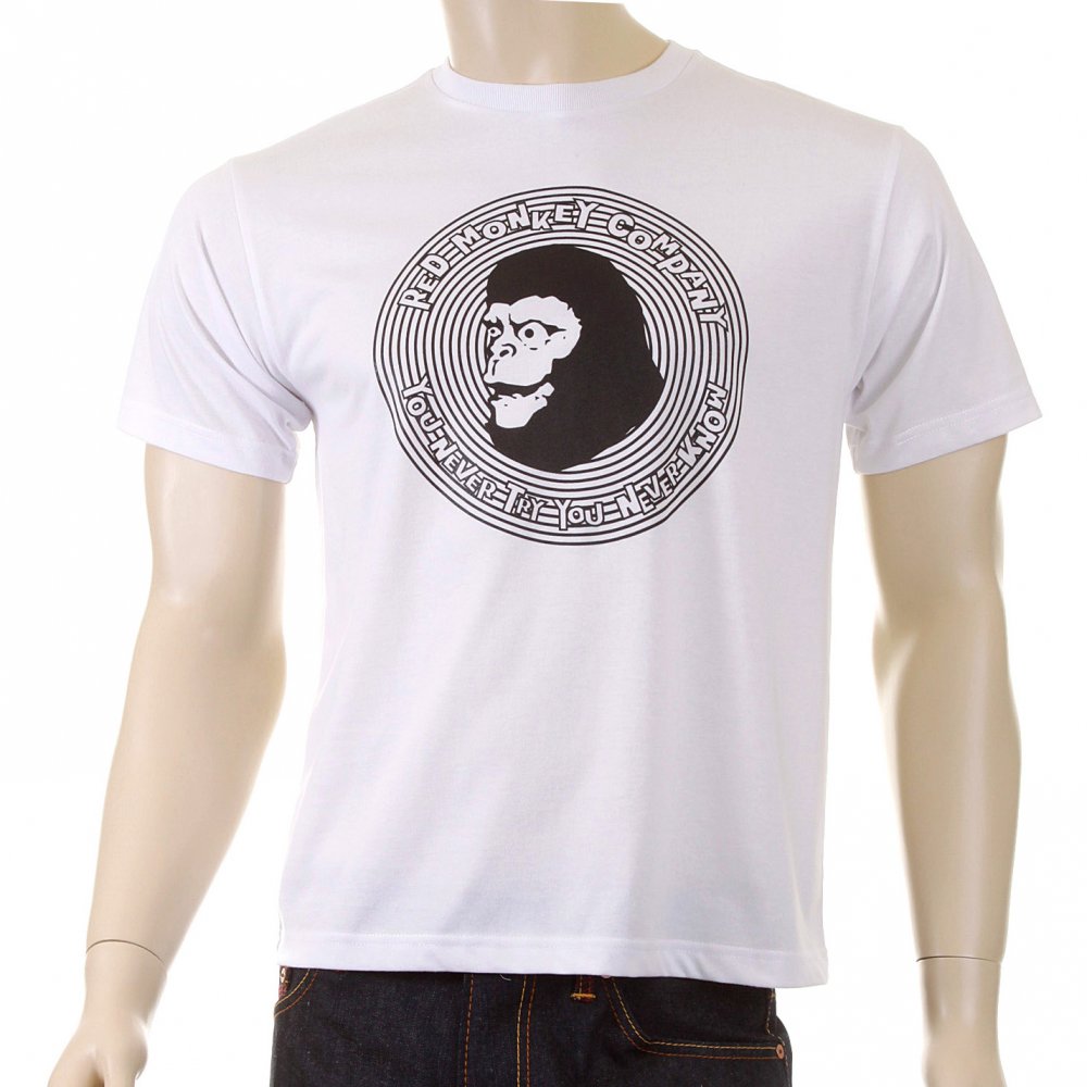 Mens White Crew Neck Regular Fit T-shirt with Short Sleeve
